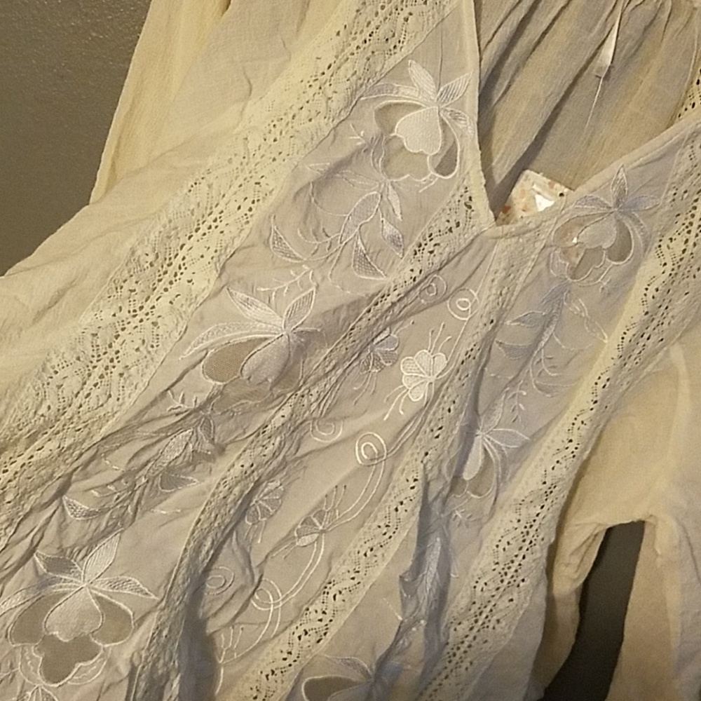 NWT Free People Sivan Embroidered Blouse - Picture 7 of 7